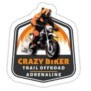 Sticker crazy biker