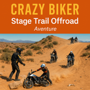 Crazy biker trail experience stage offroad aventure
