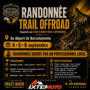 Randonnée guidée avec Ixtem Moto au départ de Barcelonnette