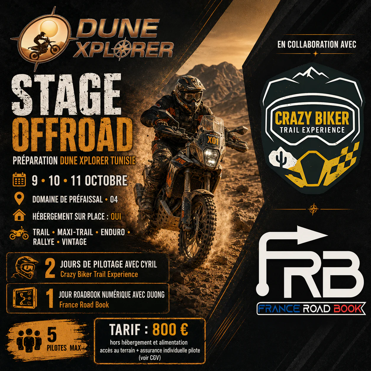 Stage de préparation Dune Xplorer